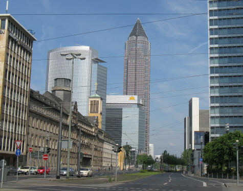 Messeturm Tower in Frankfurt Germany
